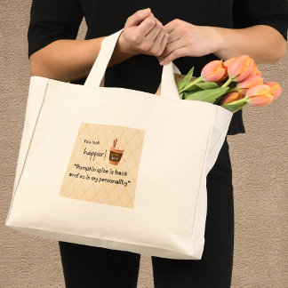 You look happier! Pumpkin spice is back Mini Tote Bag