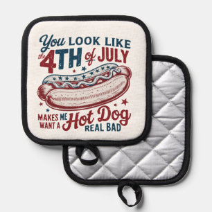 You Look Like 4th of July Makes want a Hotdog Pot Holder