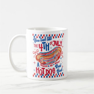 You Look Like The 4th Of July Funny Hot Dog Design Coffee Mug