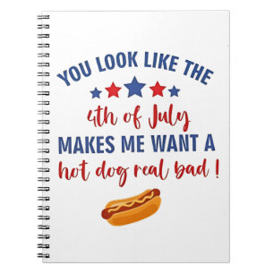 You Look Like the 4th of July Makes Me Want Notebook