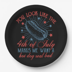 You Look Like The 4th Of July, Retro 4th Of July, Paper Plate