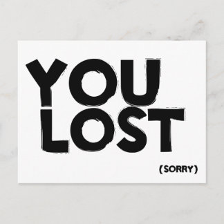 YOU LOST POSTCARD