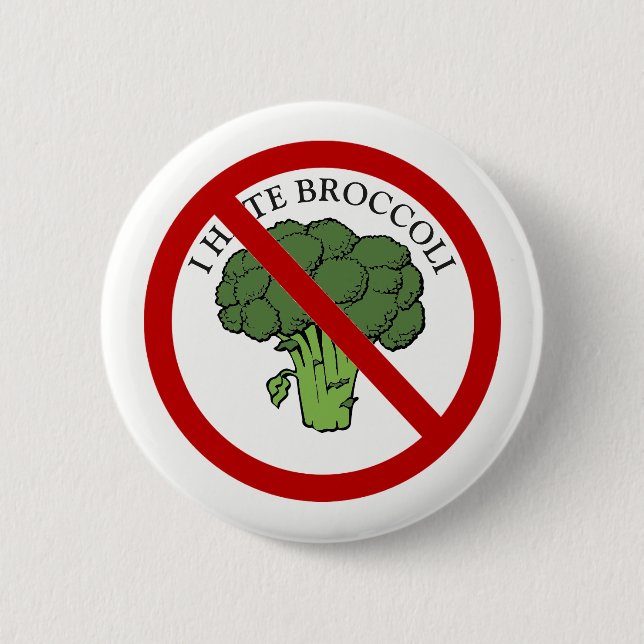You love broccoli? 6 cm round badge (Front)
