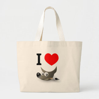 You love GIMP? Show it! Large Tote Bag