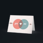 You Love Me Holiday Card<br><div class="desc">Retro red and blue Valentines Day</div>