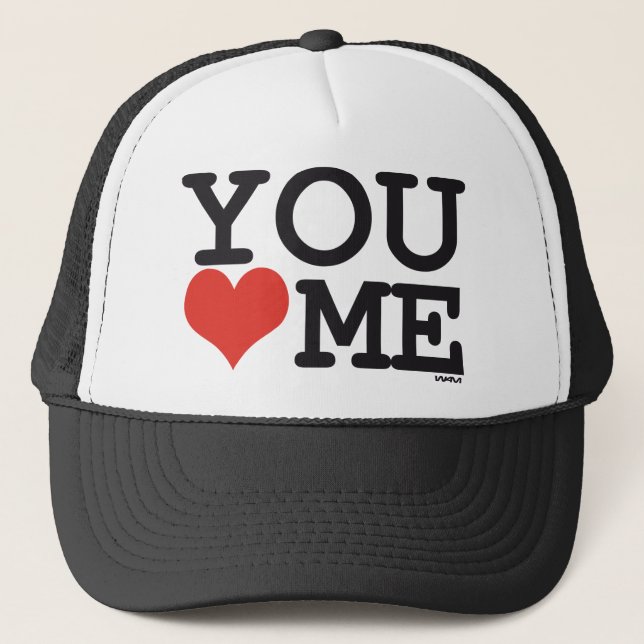 You love me trucker hat (Front)