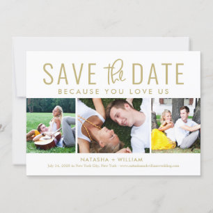 You Love Us EDITABLE COLOR Save The Date Card