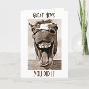 YOU MADE THE "OVER THE HILL GANG" LAUGHS DONKEY CARD