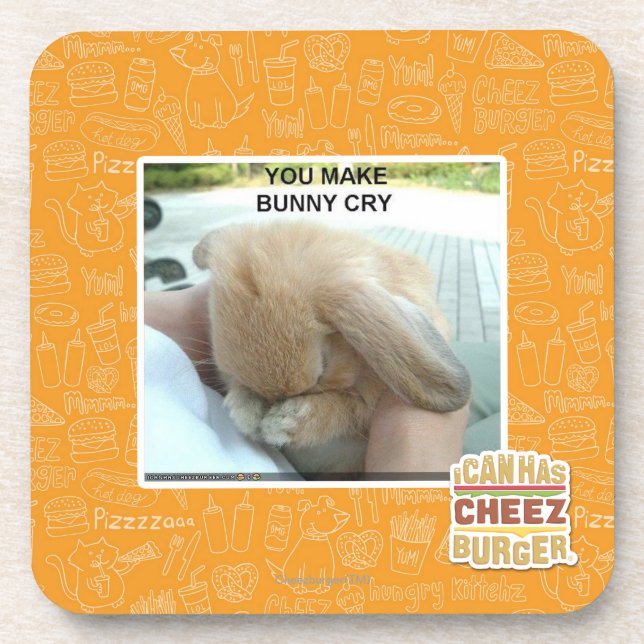 You make bunny cry coaster (Front)