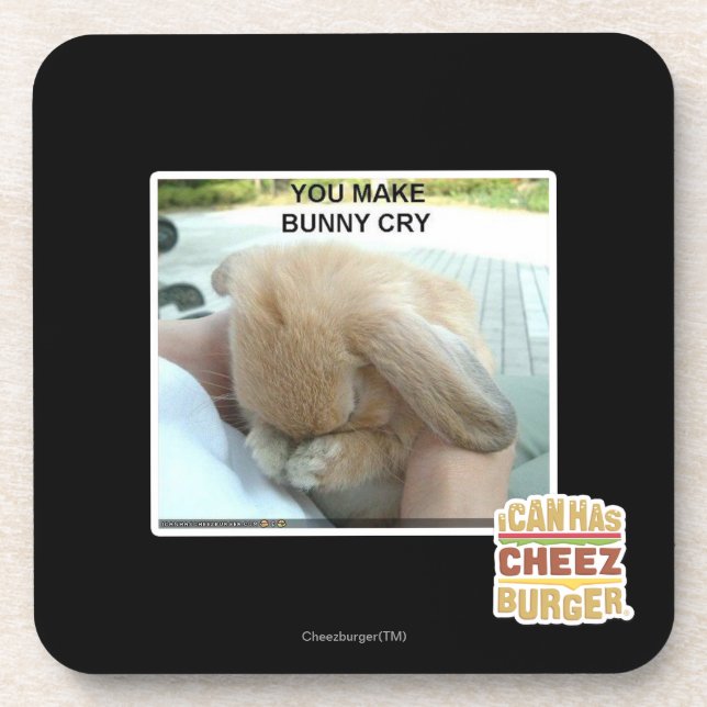 You make bunny cry coaster (Front)