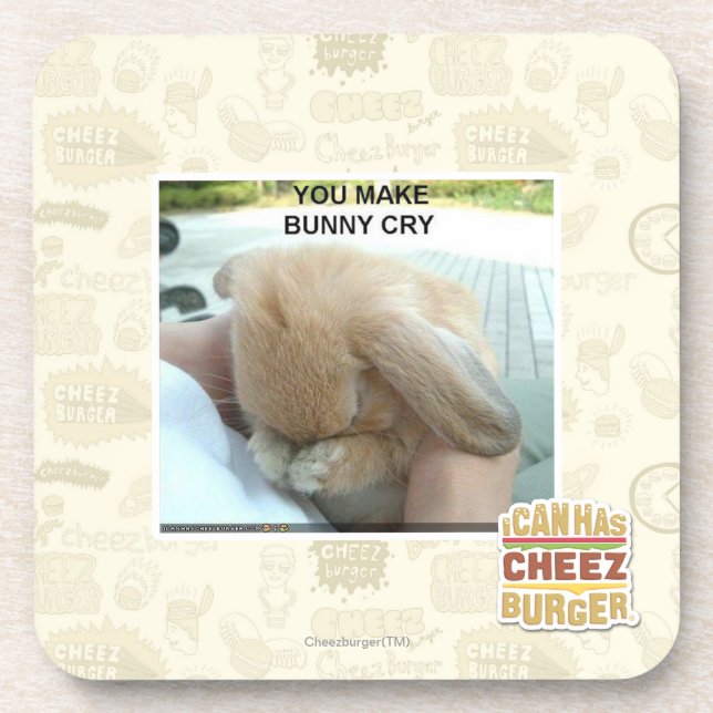 You make bunny cry coaster (Front)
