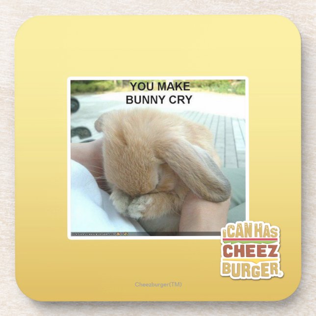 You make bunny cry coaster (Front)