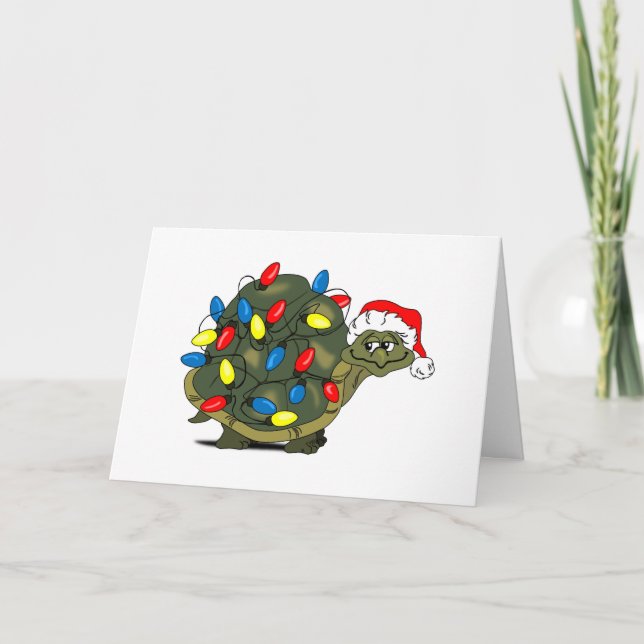 You Make Christmas Brighter! Turtle Christmas Card (Front)