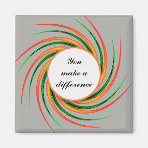 You Make Difference Colourful Swirls Encouragement Magnet