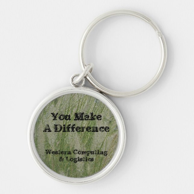 You Make Difference Desert Grass Thanks Employee Key Ring (Front)