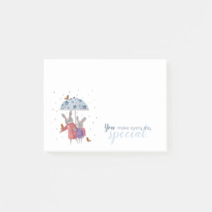 You Make Every Day Special Rabbits and Birds Post-it Notes
