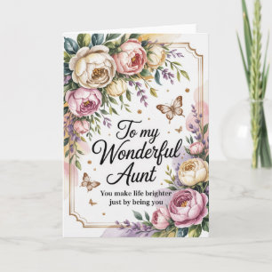 You Make Life Brighter – Elegant Design for Aunt Card
