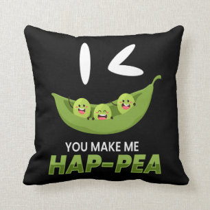 You Make Me Hap-Pea Vegan Vegetables Cushion