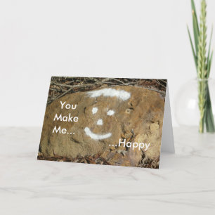 You Make Me Happy Face Card