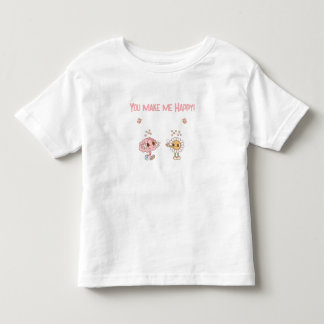 You Make Me Happy! Happy Brain and Flower Toddler T-Shirt