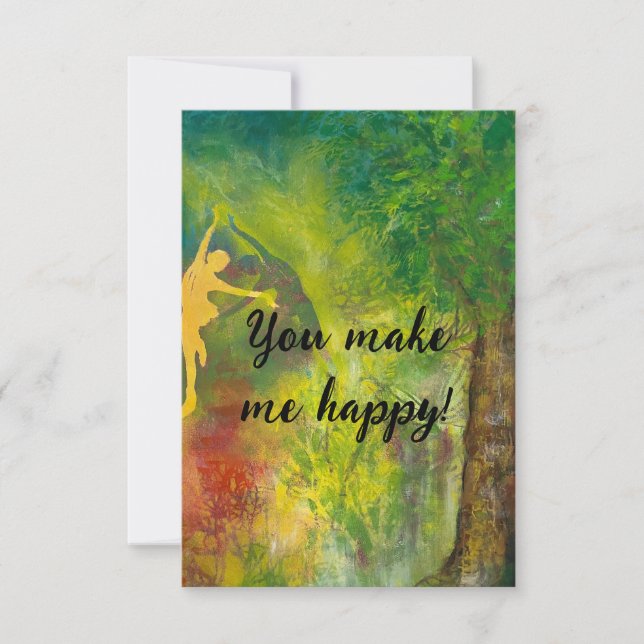 You make me happy! RSVP card (Front)
