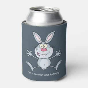 You Make Me Hoppy Bunny Rabbit Can Cooler