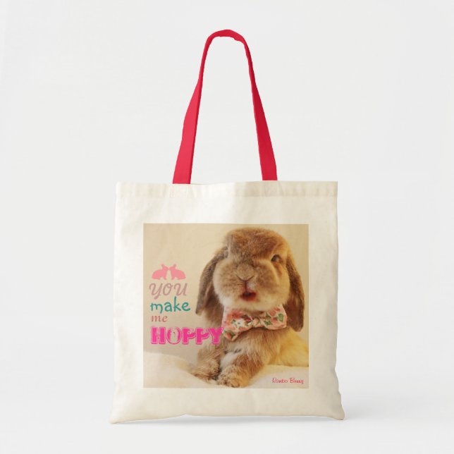 You make me hoppy tote bag (Front)