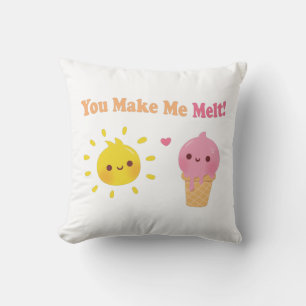 You Make Me Melt, Cut Love Pun Humour Cushion