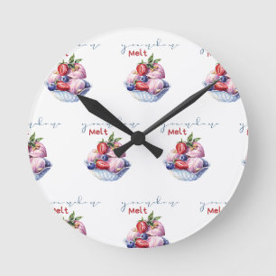 you make me melt ice cream round clock
