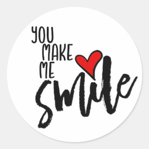 You Make Me Smile Classic Round Sticker