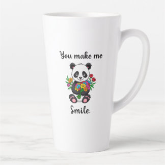 You Make Me Smile Cute Panda Latte Mug