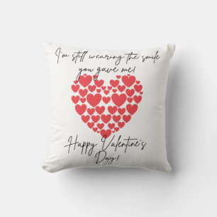 You make me smile Valentines Cushion