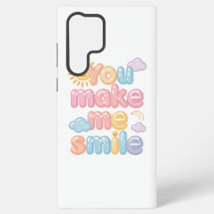 "You Make Me Smile" with Sun and Clouds Samsung Galaxy Case