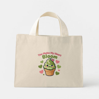 You Make My Heart Bloom Cute Kawaii Matcha Mini Tote Bag