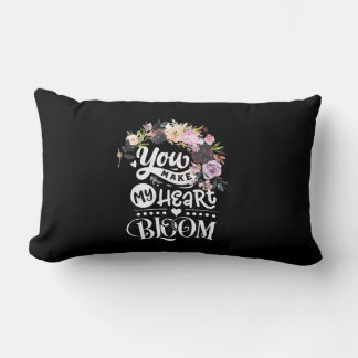 You Make My Heart Bloom Lumbar Cushion