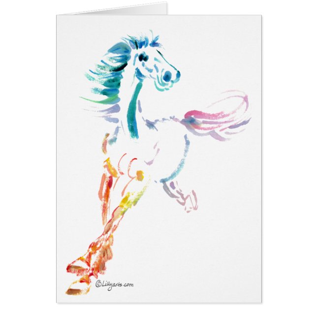 You Make My Heart Gallop- Rainbow Romping Horse (Front)