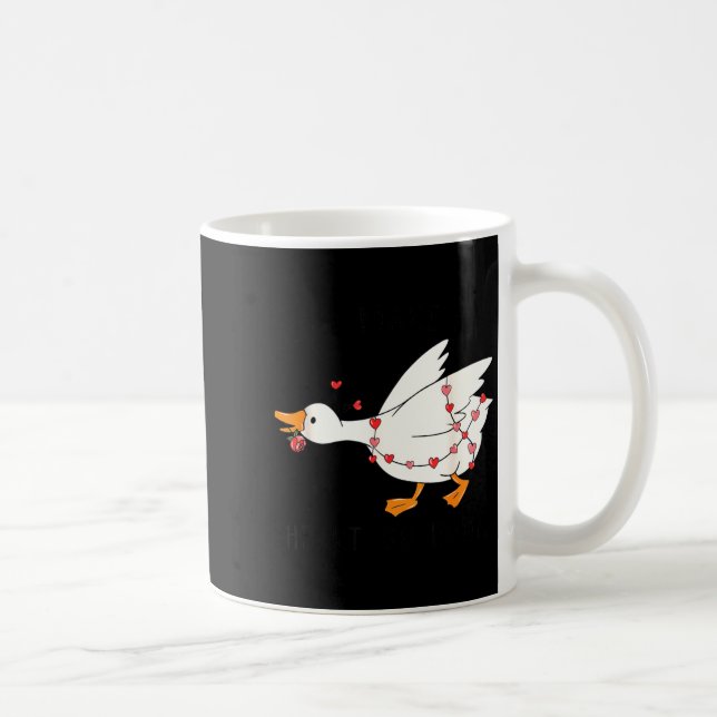 You Make My Heart Go Honk Funny Goose Valentine  Coffee Mug (Right)