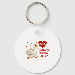 You Make My Heart Go Honk Funny Goose Valentine Sa Key Ring