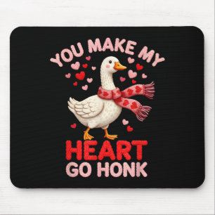 You Make My Heart Go Honk Goose Faux Yarn Loving G Mouse Pad