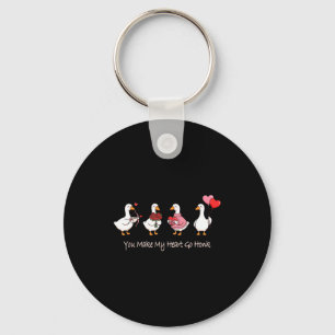 You Make My Heart Go Honk Valentine Goose For Girl Key Ring