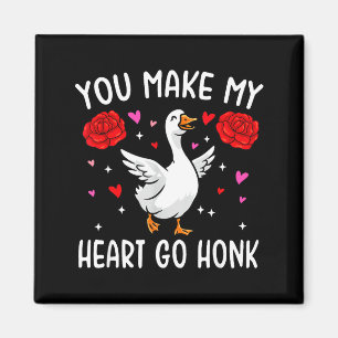 You Make My Heart Go Honk Valentine Goose Magnet