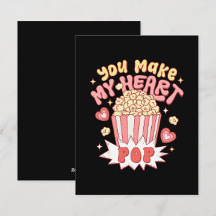 You Make My Heart Pop Funny Valentine's Day Holiday Card