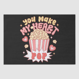 You Make My Heart Pop Funny Valentine's Day Tissue Paper