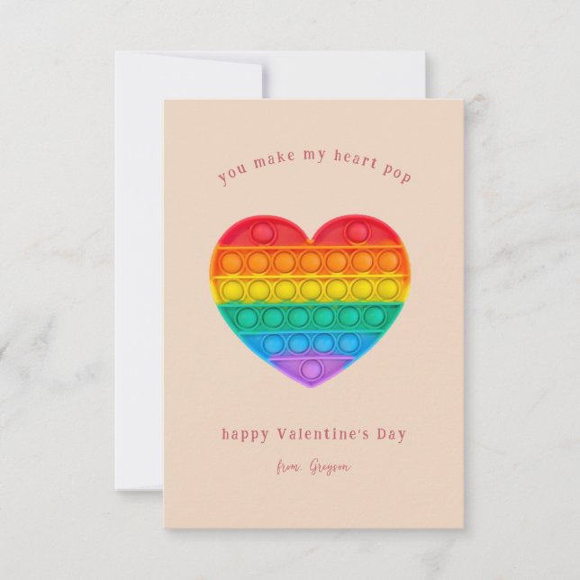 You Make My Heart Pop | Pop Fidget Valentine  Card (Front)
