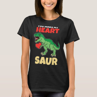 You Make My Heart Saur Valentines Day   Dinosaur R T-Shirt