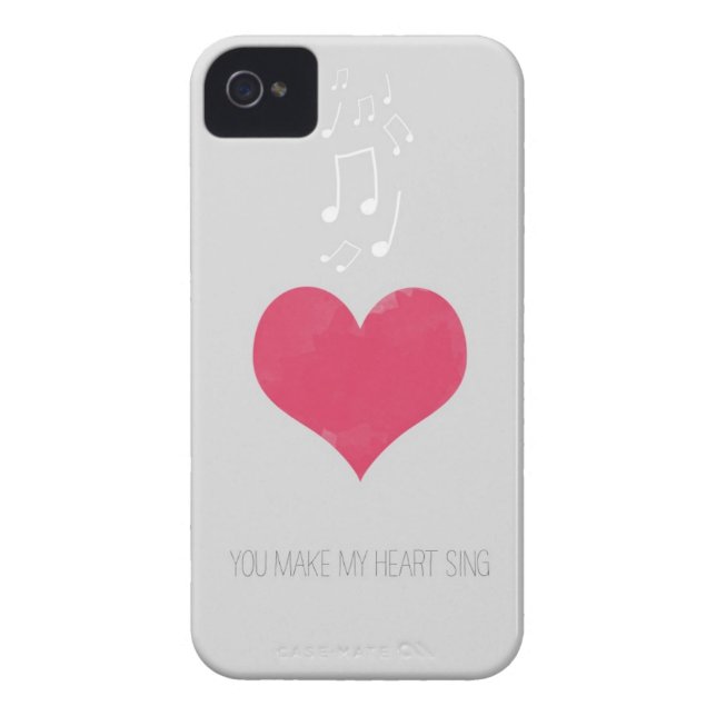 You Make My Heart Sing Case Mate  iPhone 4 Case (Back)