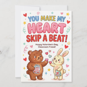 You Make My Heart Skip a Beat - Classroom Valentin Holiday Card