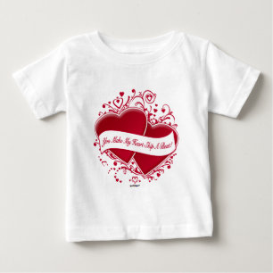 You Make My Heart Skip A Beat! Red Hearts Baby T-Shirt