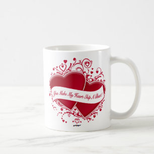 You Make My Heart Skip A Beat! Red Hearts Coffee Mug