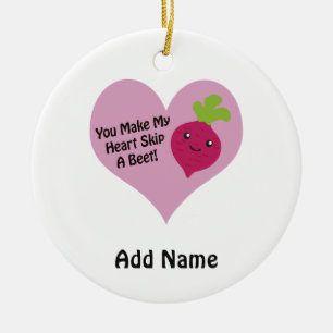 You Make My Heart Skip A Beet Ceramic Tree Decoration